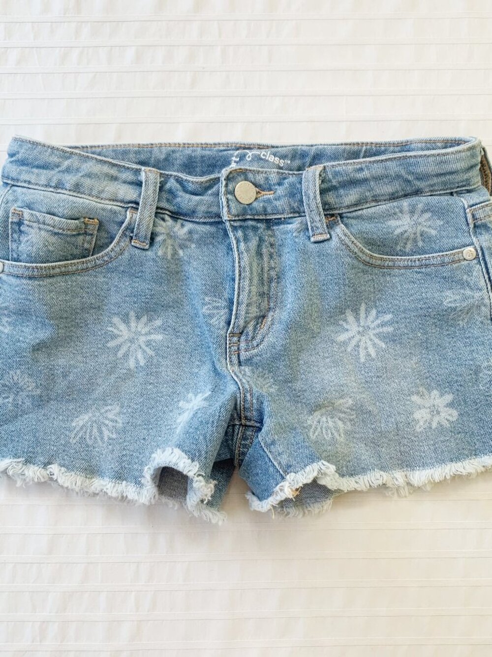 Art Class Floral Jean Shorts • XL (14 Years)